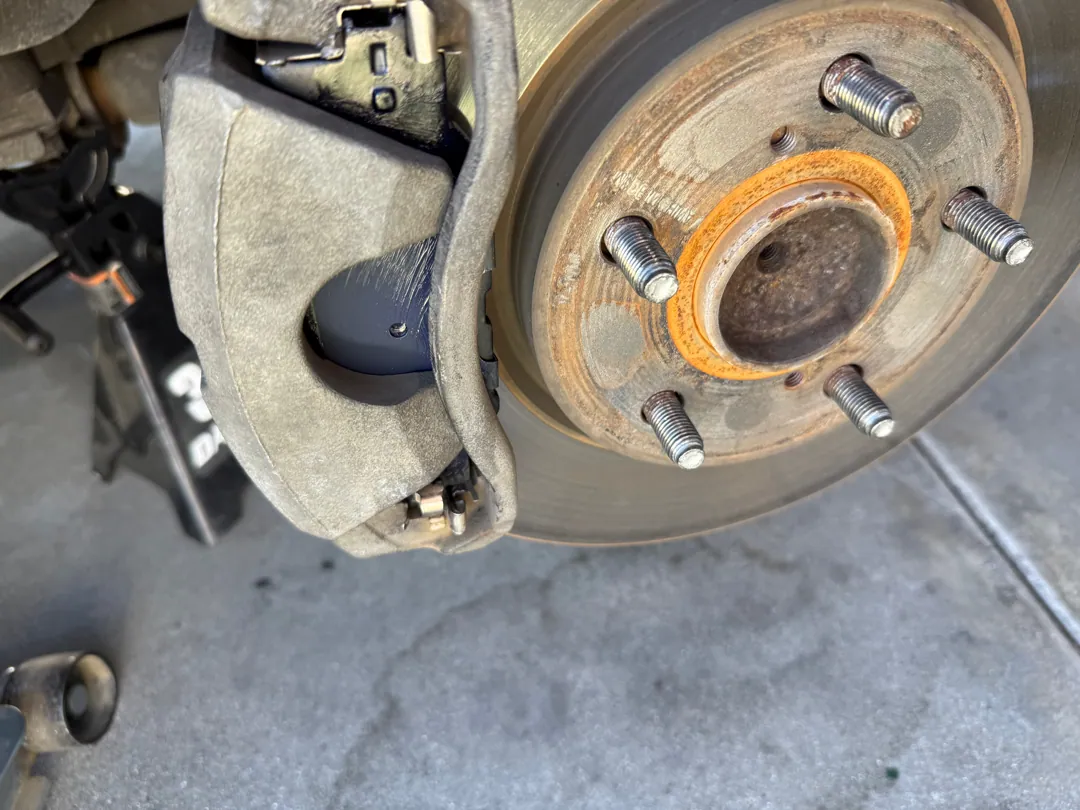 Pads out, rotor exposed — Hemet, CA