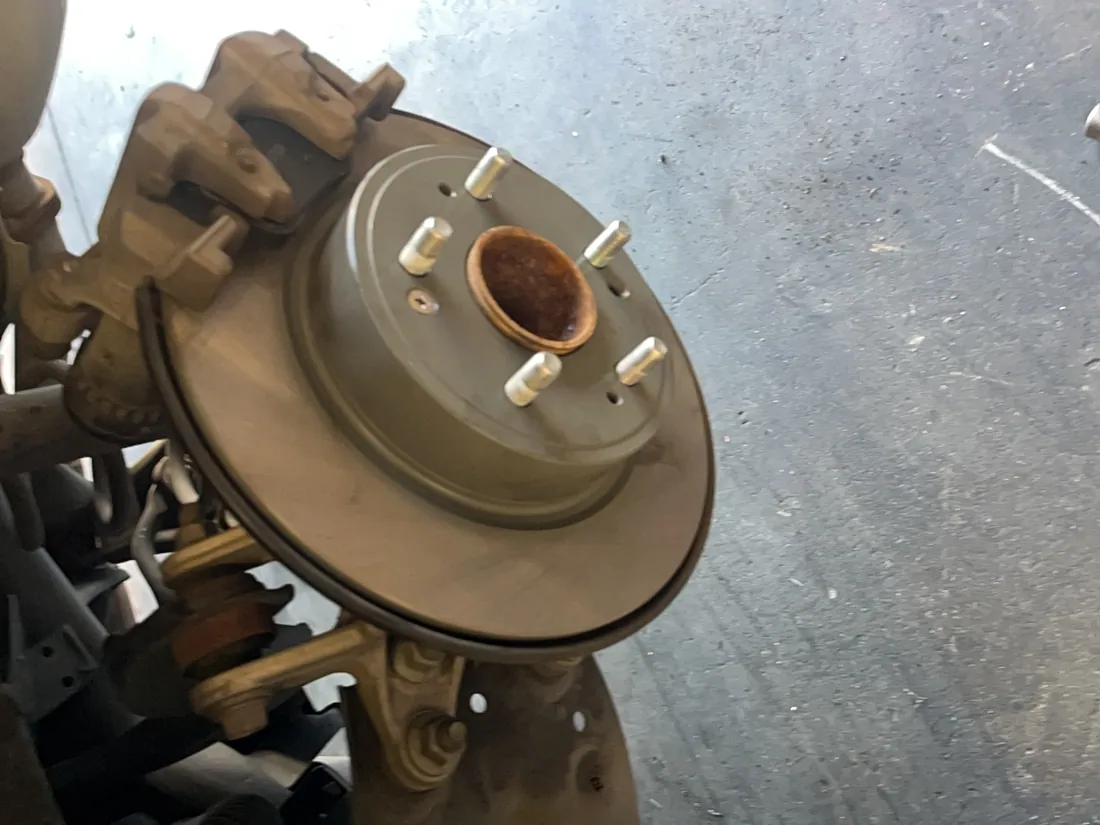 Rotor and hub still assembled, backing plate exposed — Hemet, CA