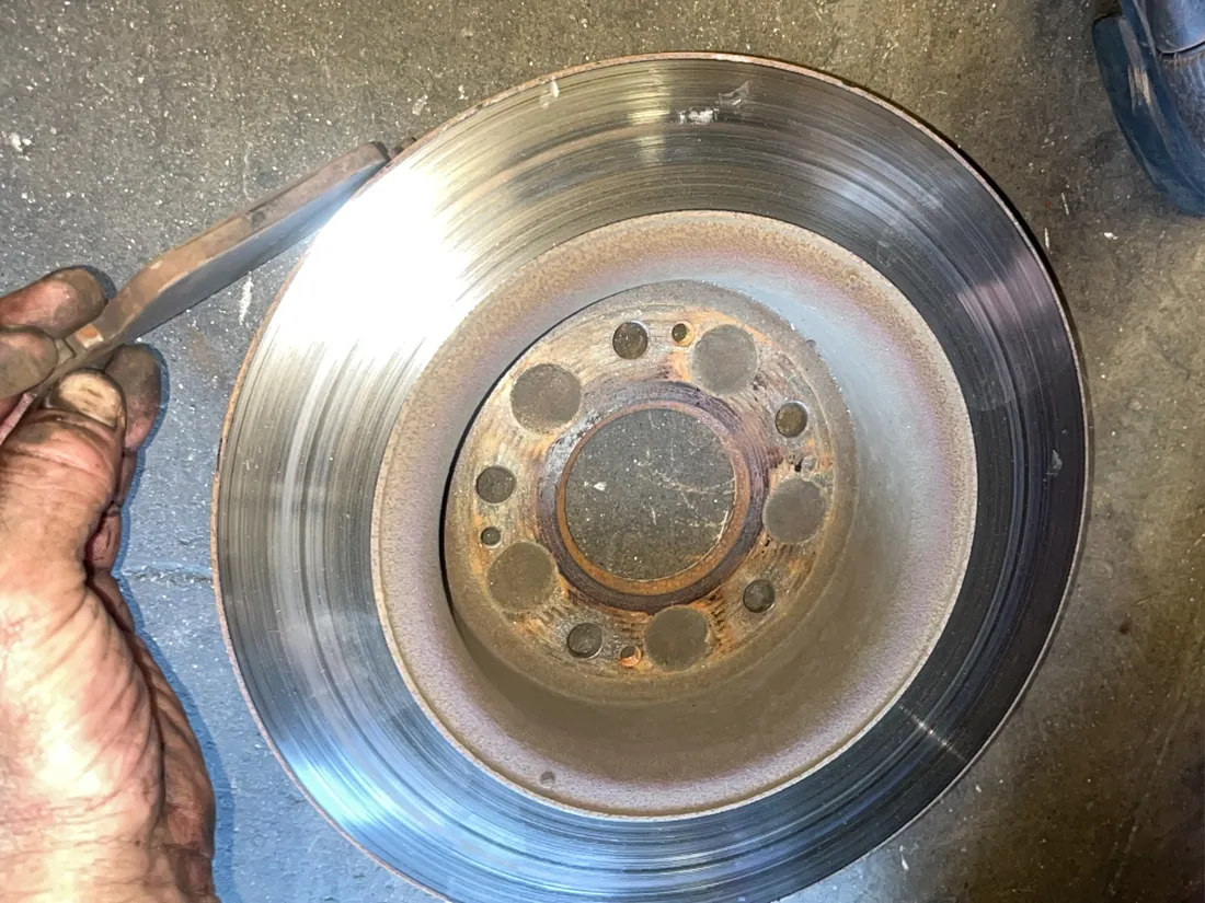New rotor in hand, ready to go on — Hemet, CA